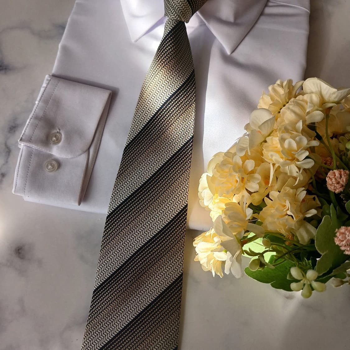 조르지오 아르마니 실크 스트라이프 넥타이 9.2cm A+등급 A19580 상품이미지7