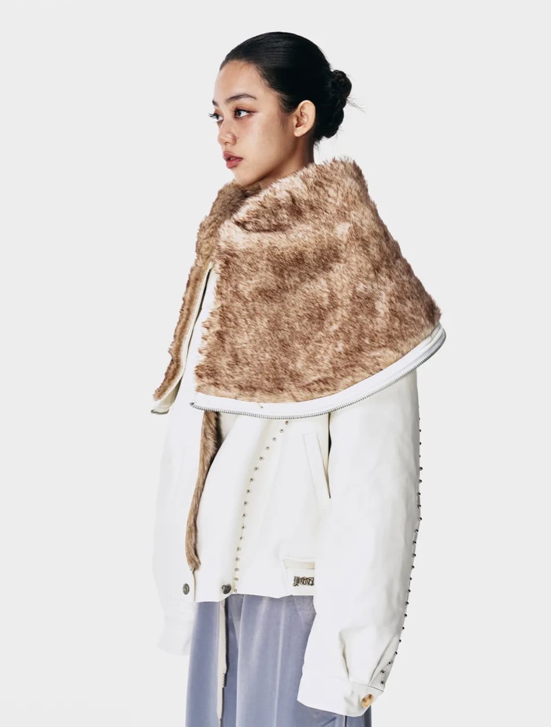 Yeel FOLD-OUT HOODIE SHAWL 퍼 자켓 상품이미지2