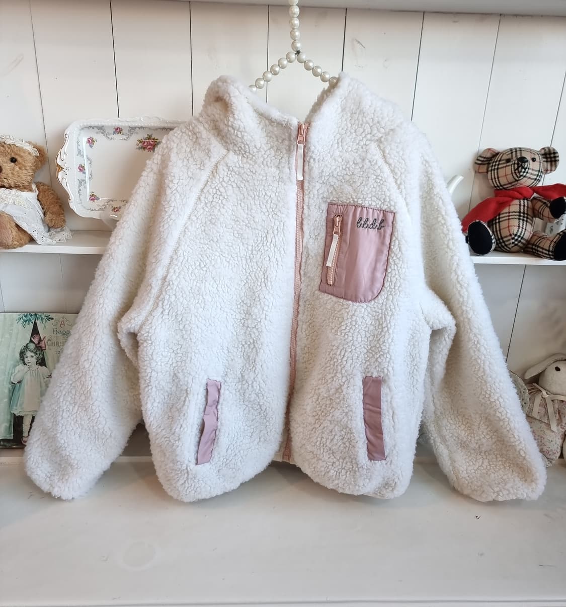 (리즈리사돌) 보아 플리스 후드 집업 상품이미지1