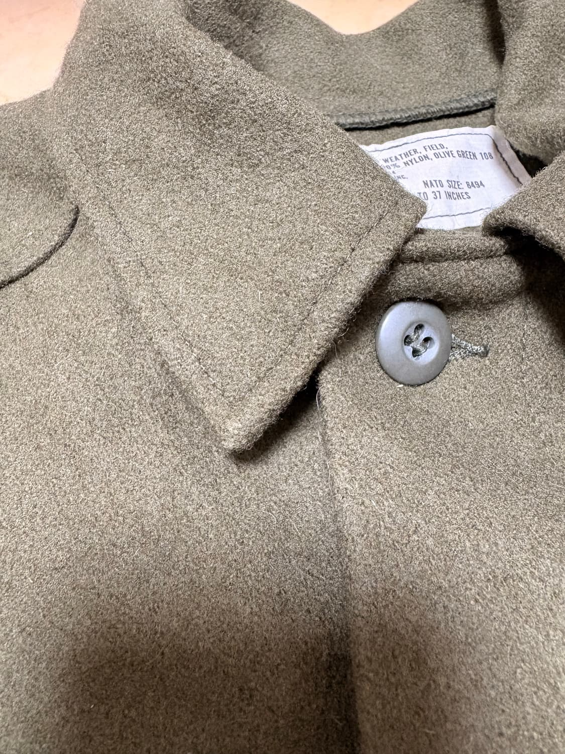 1970년대 미군 울 필드셔츠 OG-108 빈티지 밀리터리 셔츠 자켓 상품이미지5