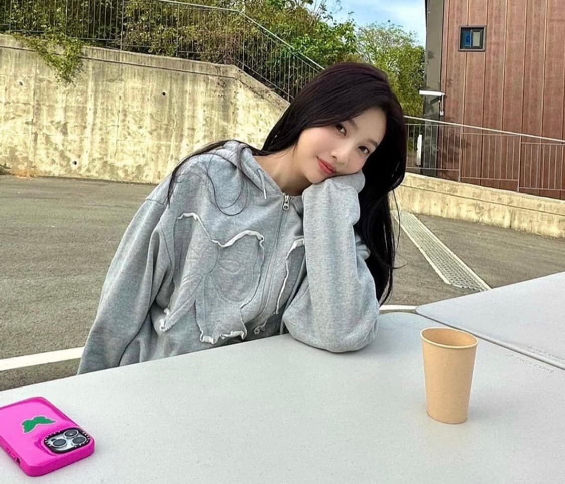 유희 YOOHEE 리본 후드집업 그레이 상품이미지2