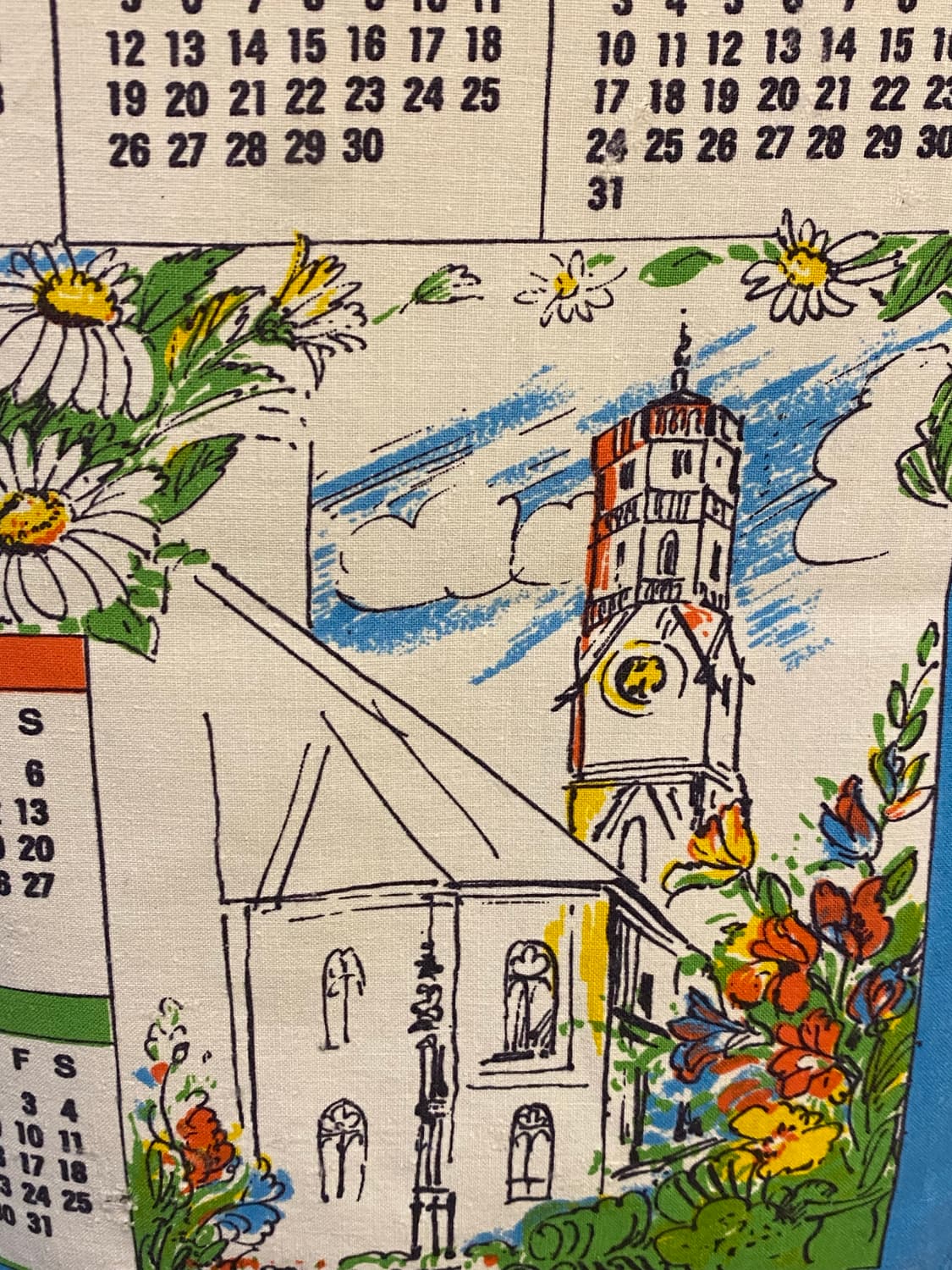 ☕️유럽 티타월 캘린더패브릭 상품이미지6