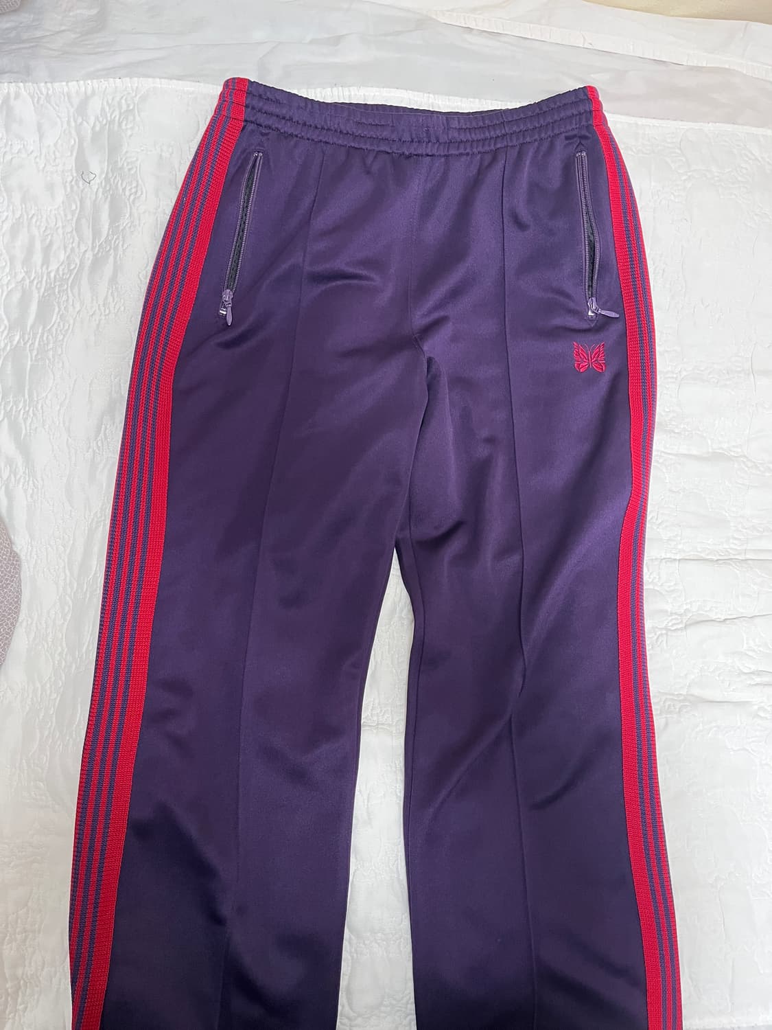 니들스 트랙팬츠 퍼플레드 보라빨강 스트레이트 상품이미지1
