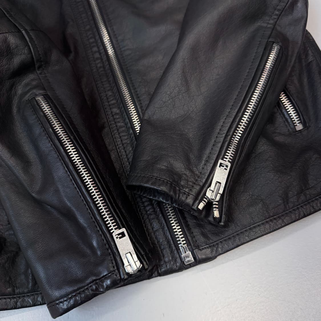 디젤 바이커 리얼레더 물소가죽 사선 라이더 가죽자켓 상품이미지6