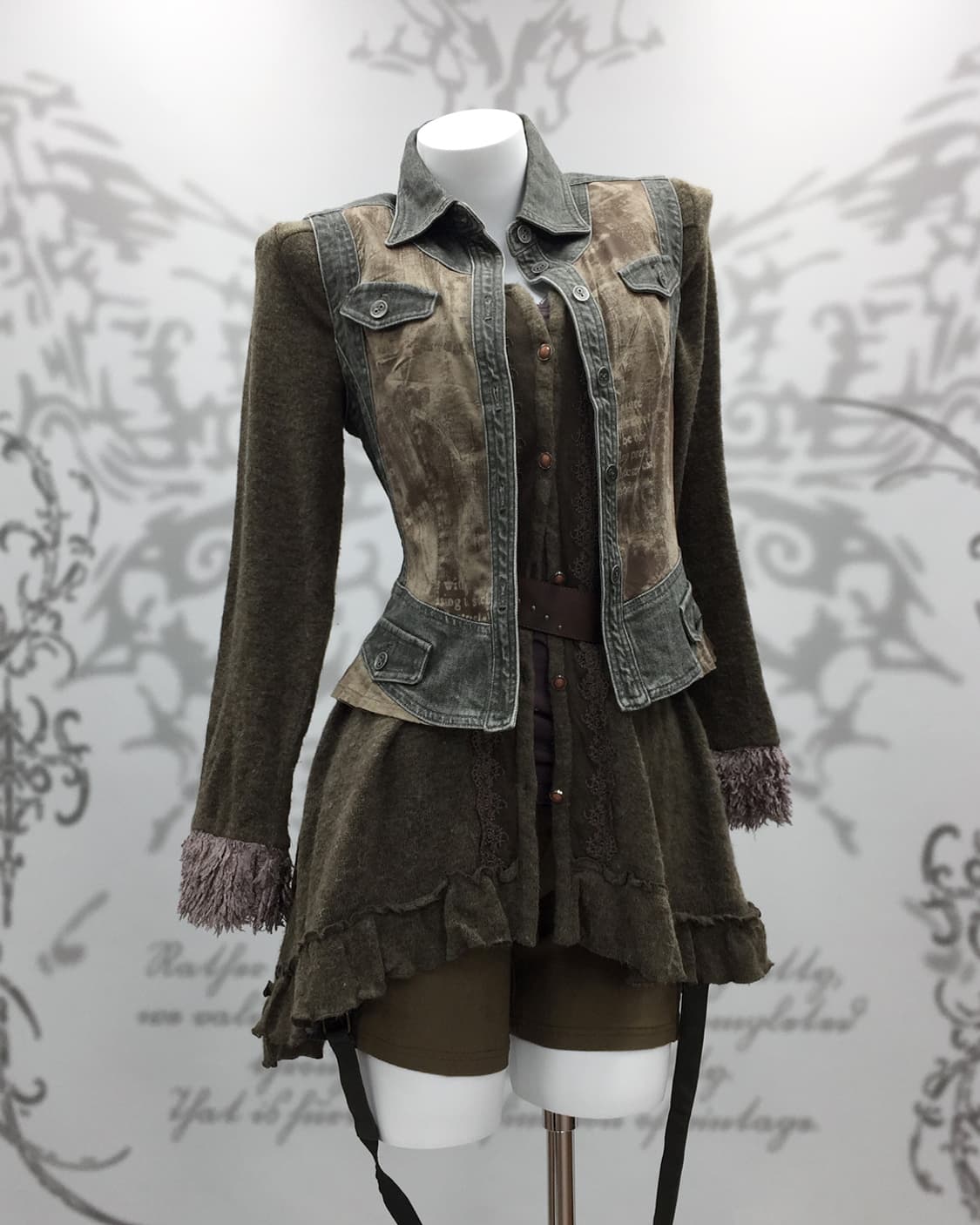 Grunge denim vest 상품이미지1