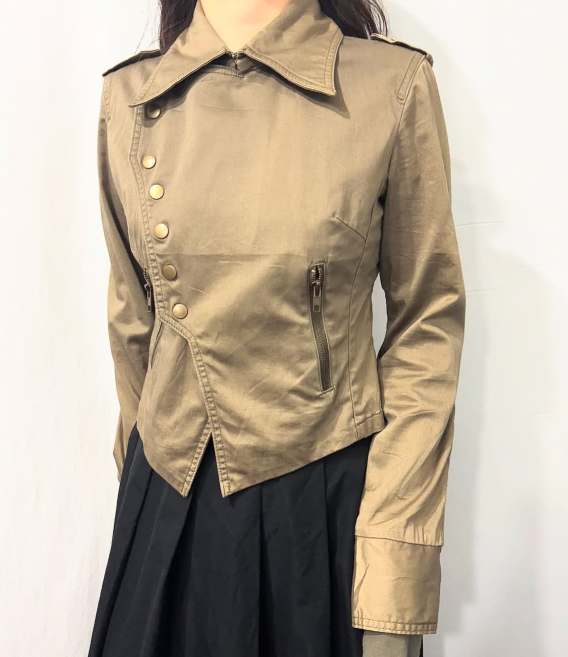 택포) button design jacket 상품이미지3