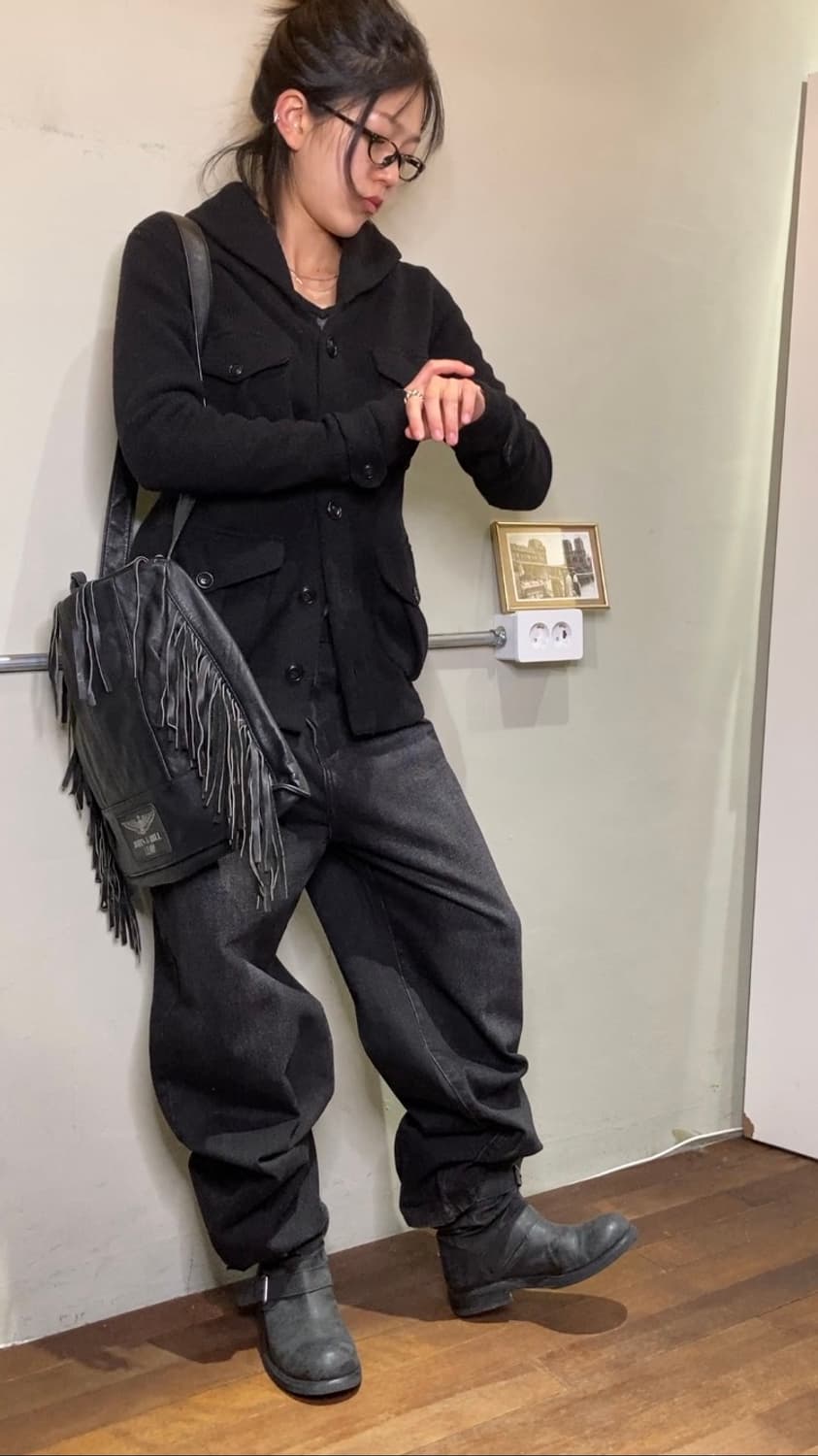 YKK 흑청 일자 데님 팬츠  상품이미지1