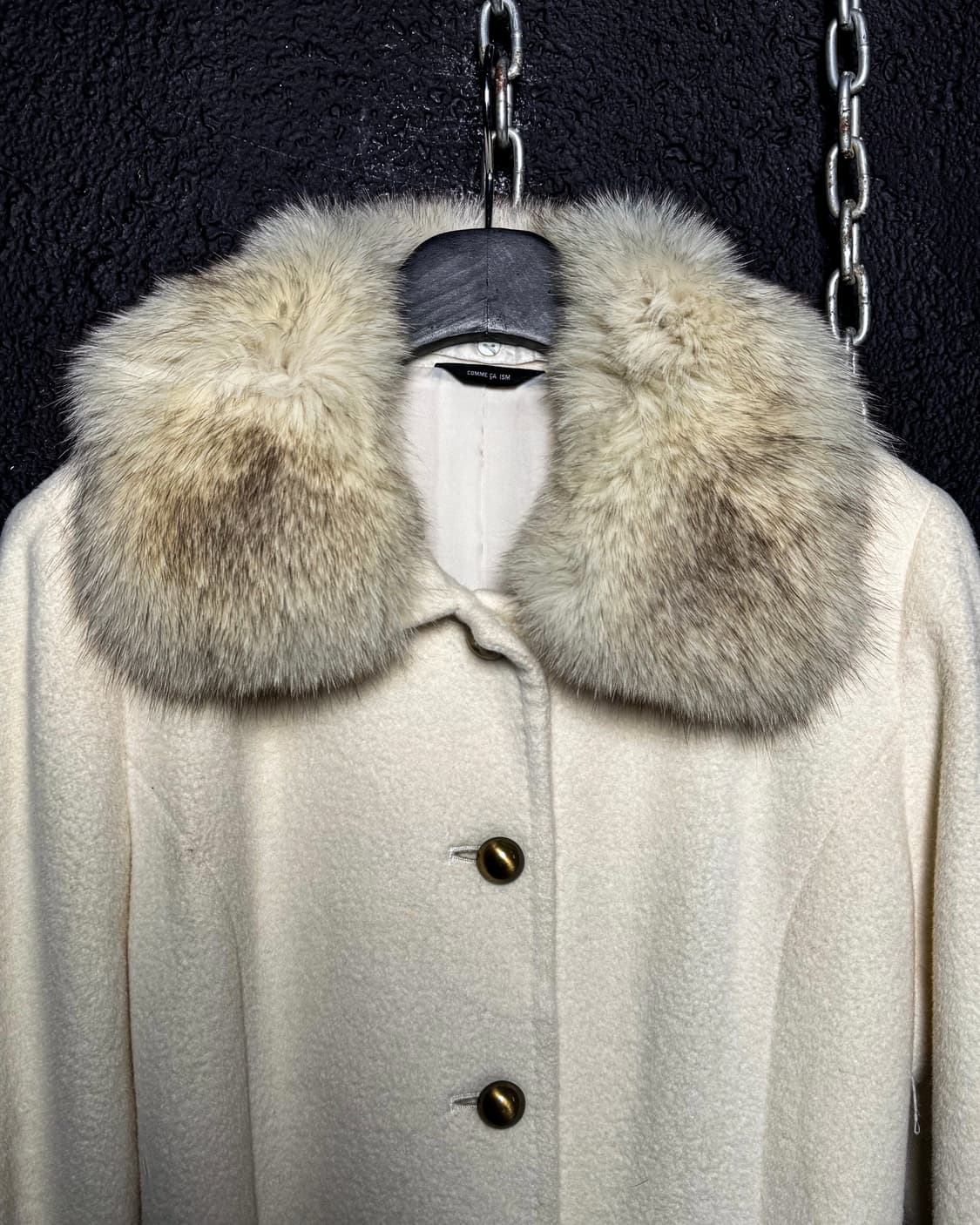 COMME ÇA ISM – Fur Collar Long Coat 상품이미지3