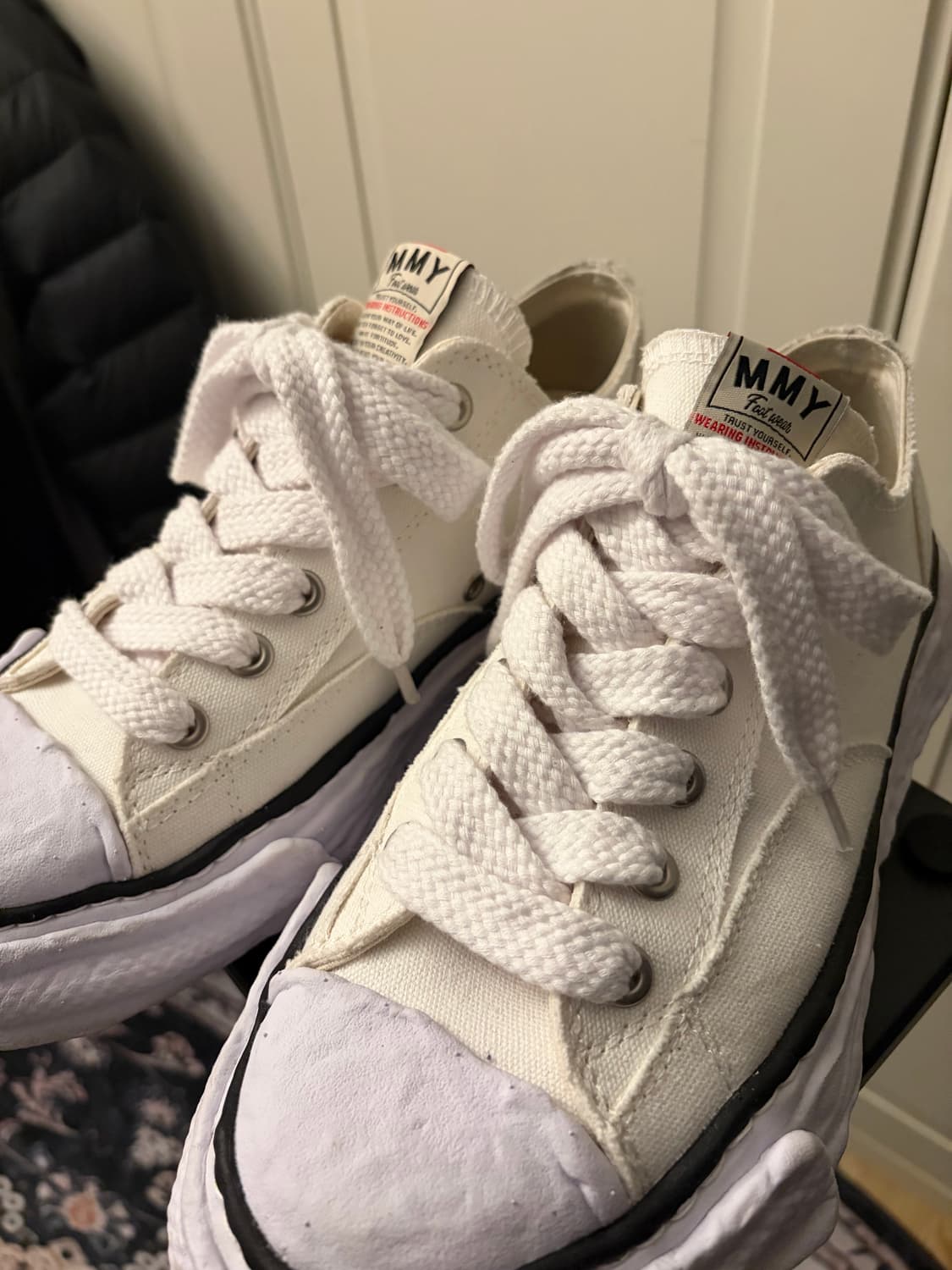 메종 미하라 야스히로 피터슨23 OG 솔 캔버스 로우탑 상품이미지2