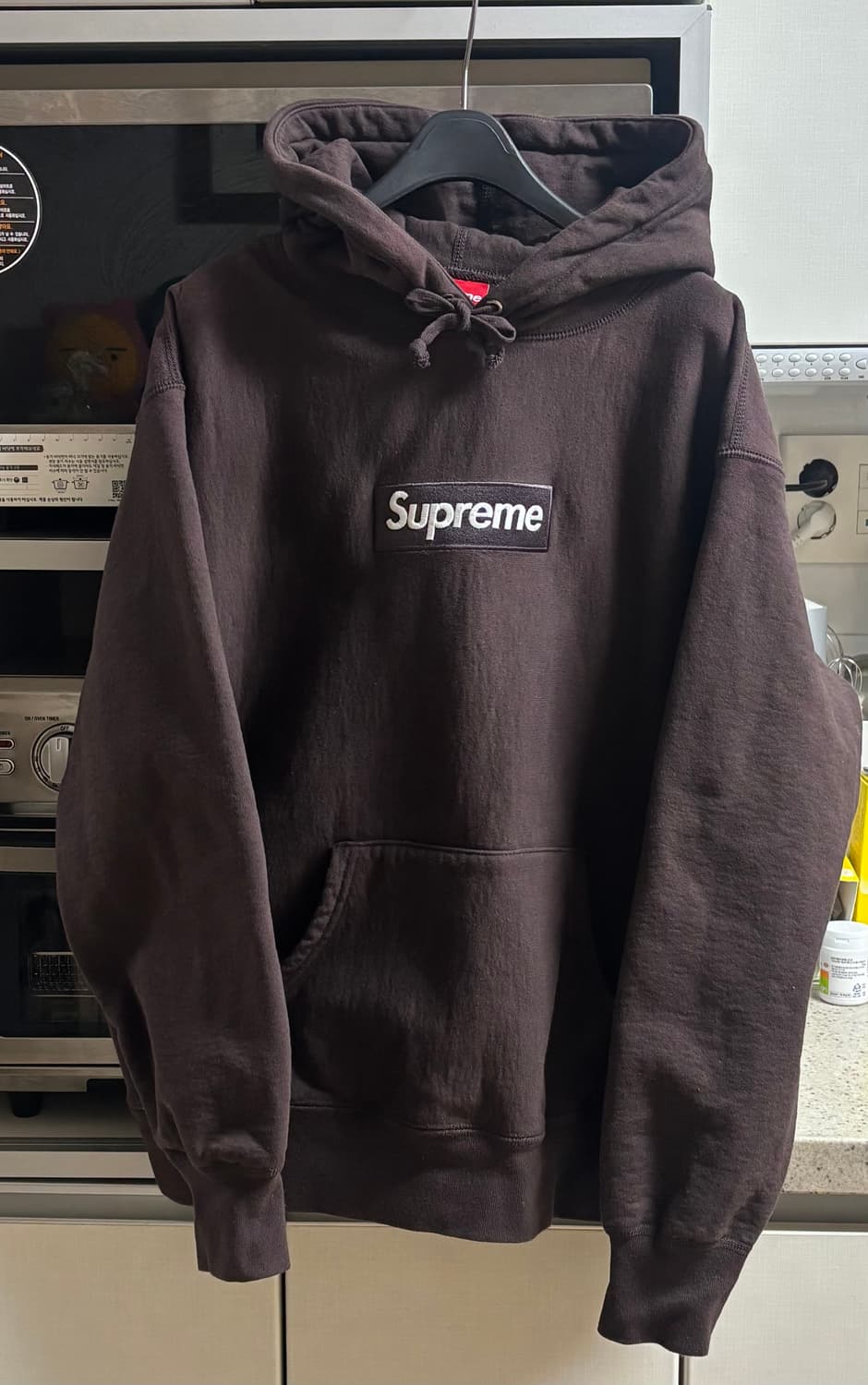 슈프림 박스 로고 후드 다크 브라운 (2회착용) KREAM 현재 S은 7 상품이미지1