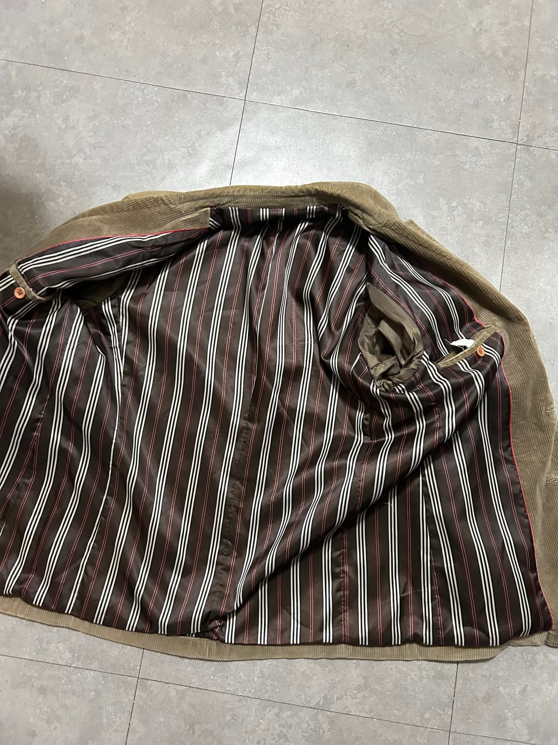 90s 빈폴 빈티지 베이지 컬러 코듀로이 블레이쟈 자켓  100size  상품이미지5