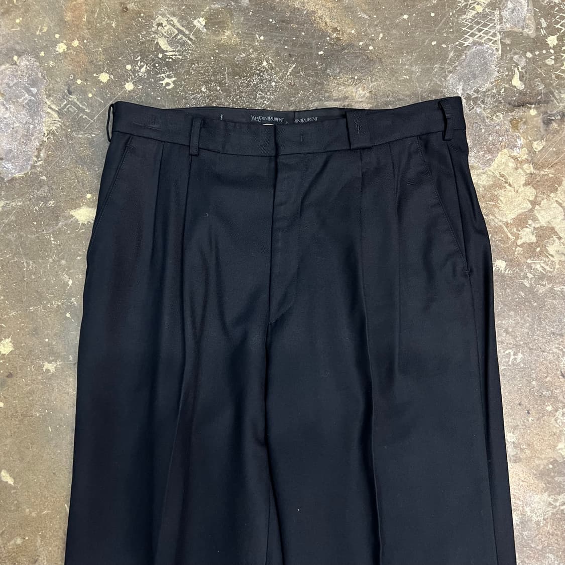 34) 입생로랑 와이드 투턱 울 슬랙스 바지 팬츠 상품이미지3