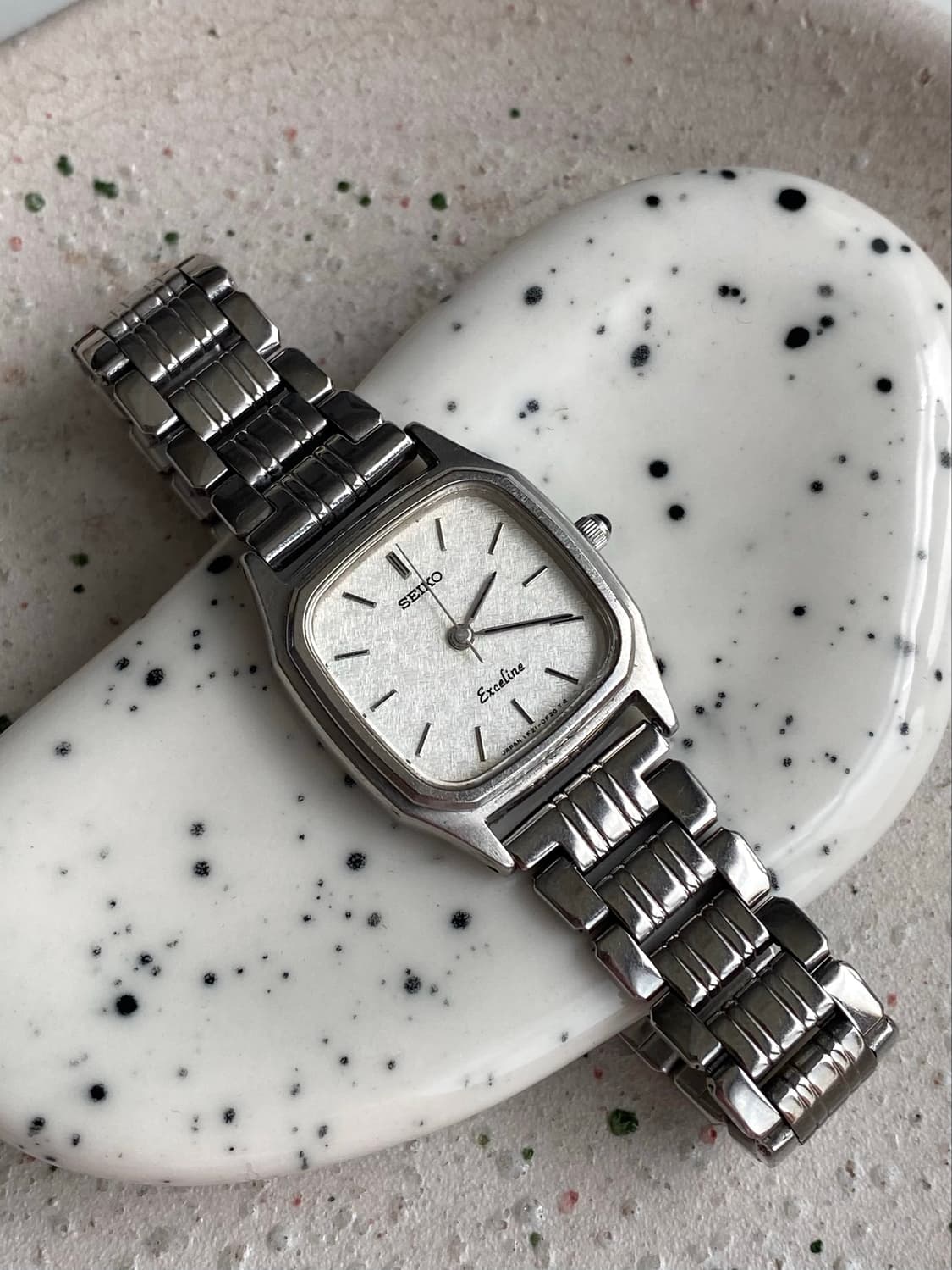 Seiko 세이코 exceline 엑셀린 스노우 스퀘어 쿼츠 상품이미지1