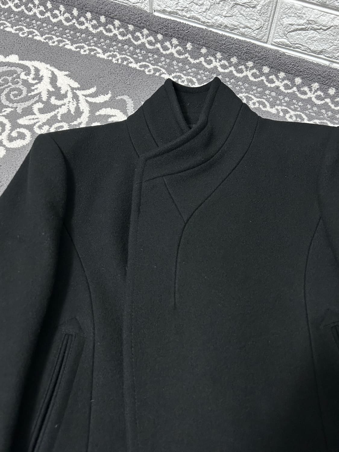 타임 사선 울 테일러드 코트 상품이미지3