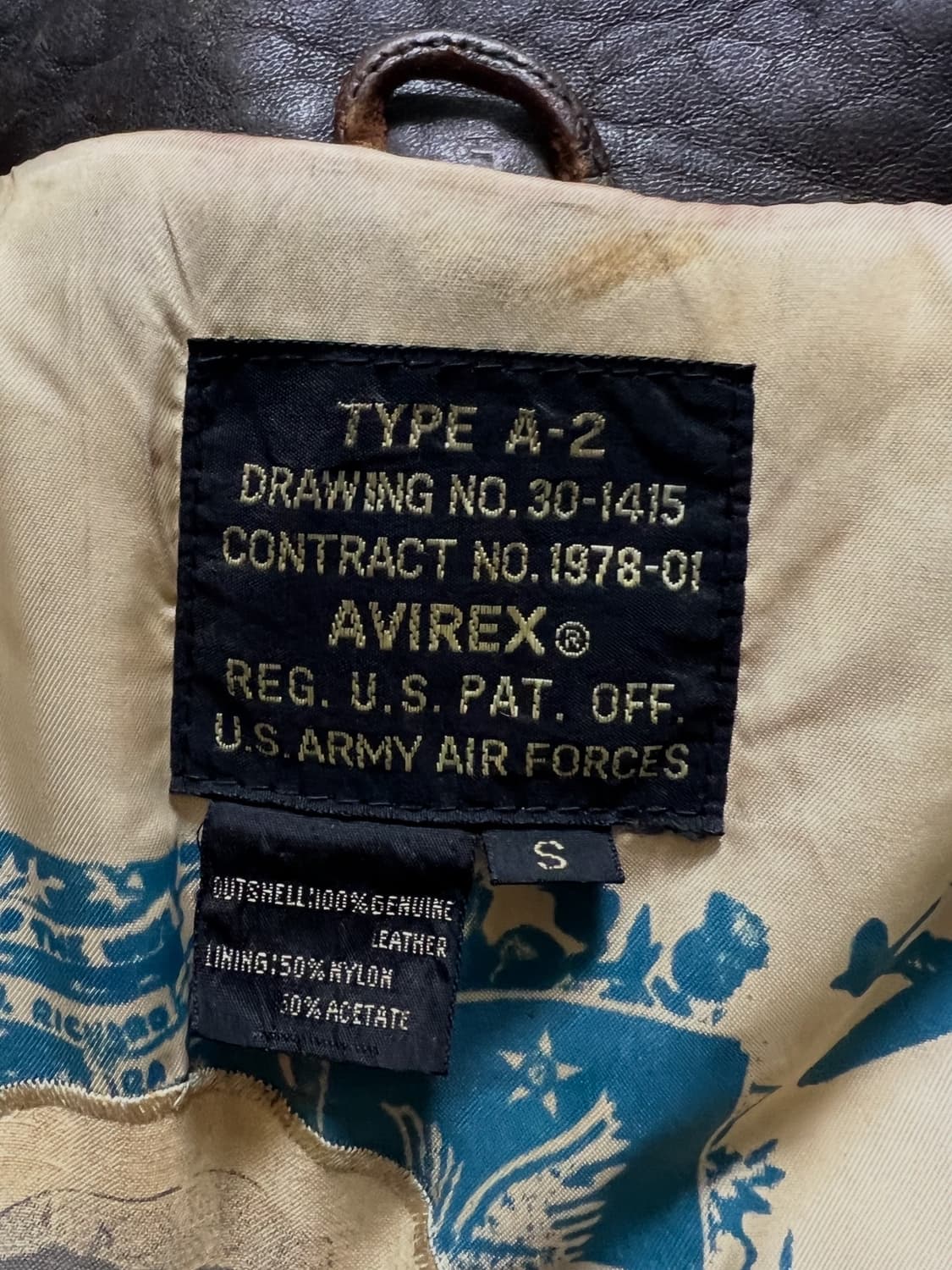 아비렉스 A-2 가죽 자켓 상품이미지5