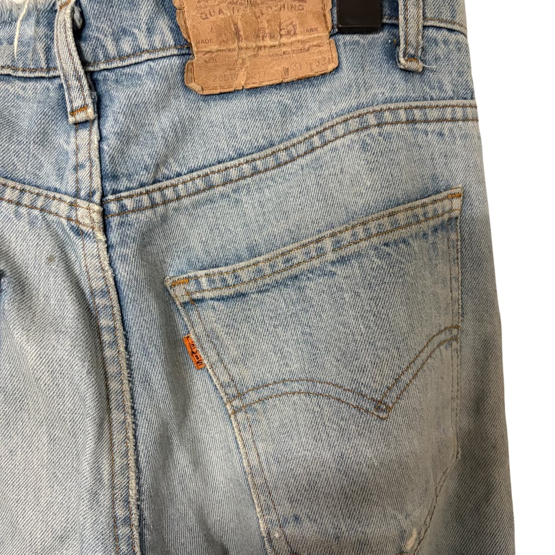 80s 오렌지탭 리바이스 517 부츠컷 플레어 리페어 데님 팬츠 31 상품이미지6