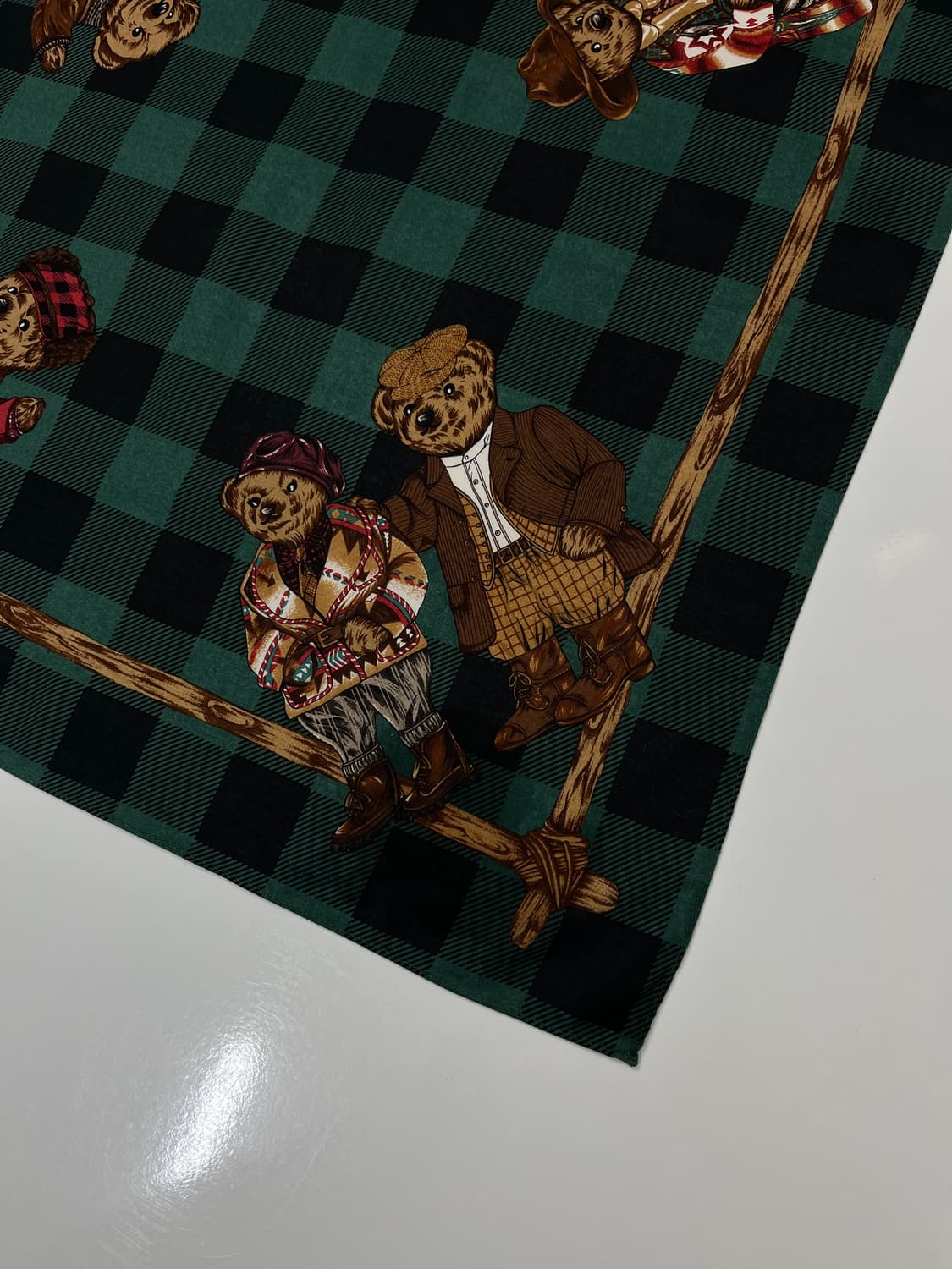 90's 폴로 랄프로렌 블랙와치 패밀리베어 스카프 상품이미지6