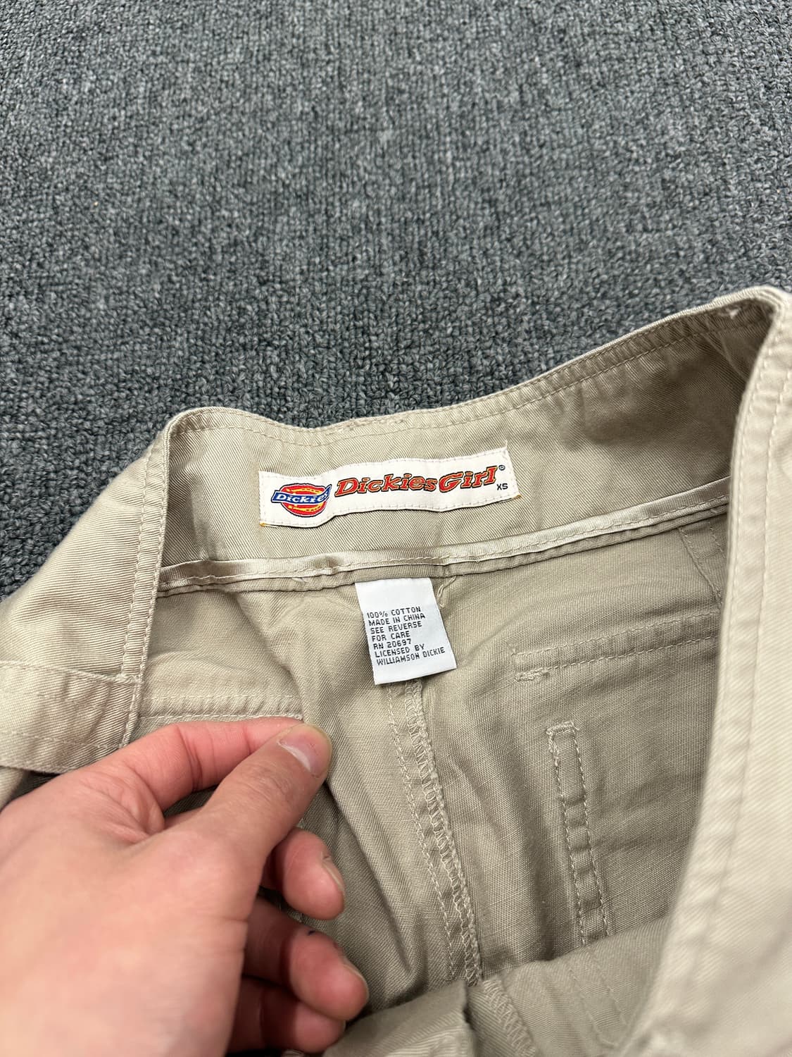 XS) 디키즈 베이지 부츠컷 카고팬츠 상품이미지4