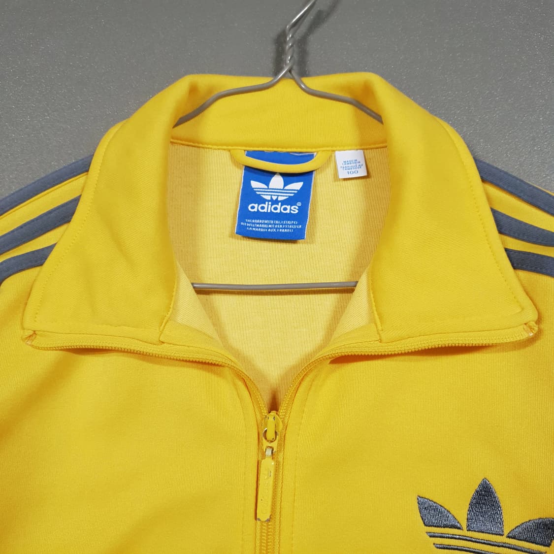 100) 아디다스 유로파 희귀 옐로우 그레이 노랑 트랙탑 져지 자켓 L 상품이미지5