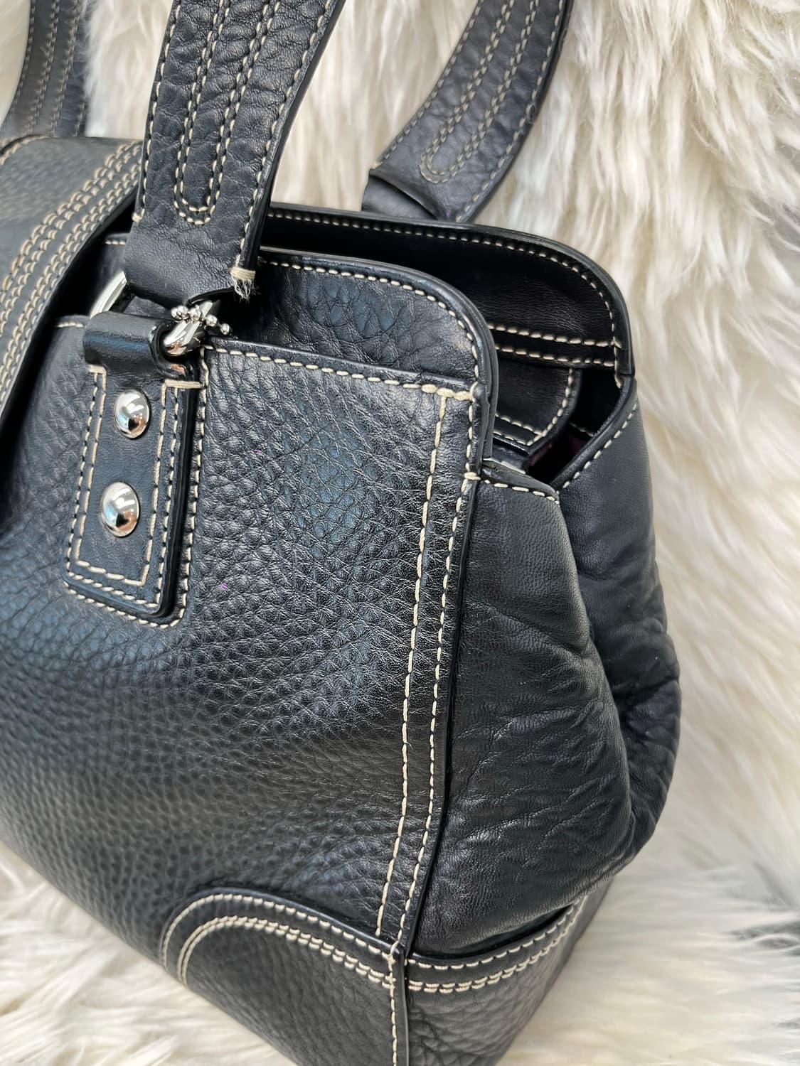 Coach Black Unique Leather Bag 상품이미지5