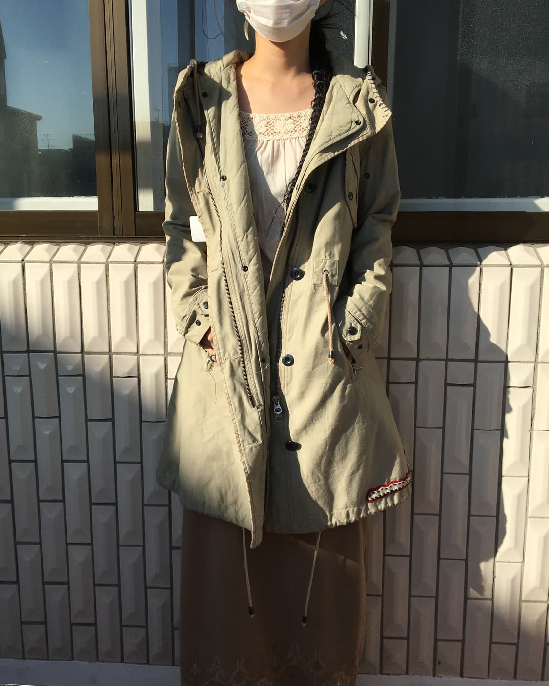 Stitch point high neck filed jacket 상품이미지9