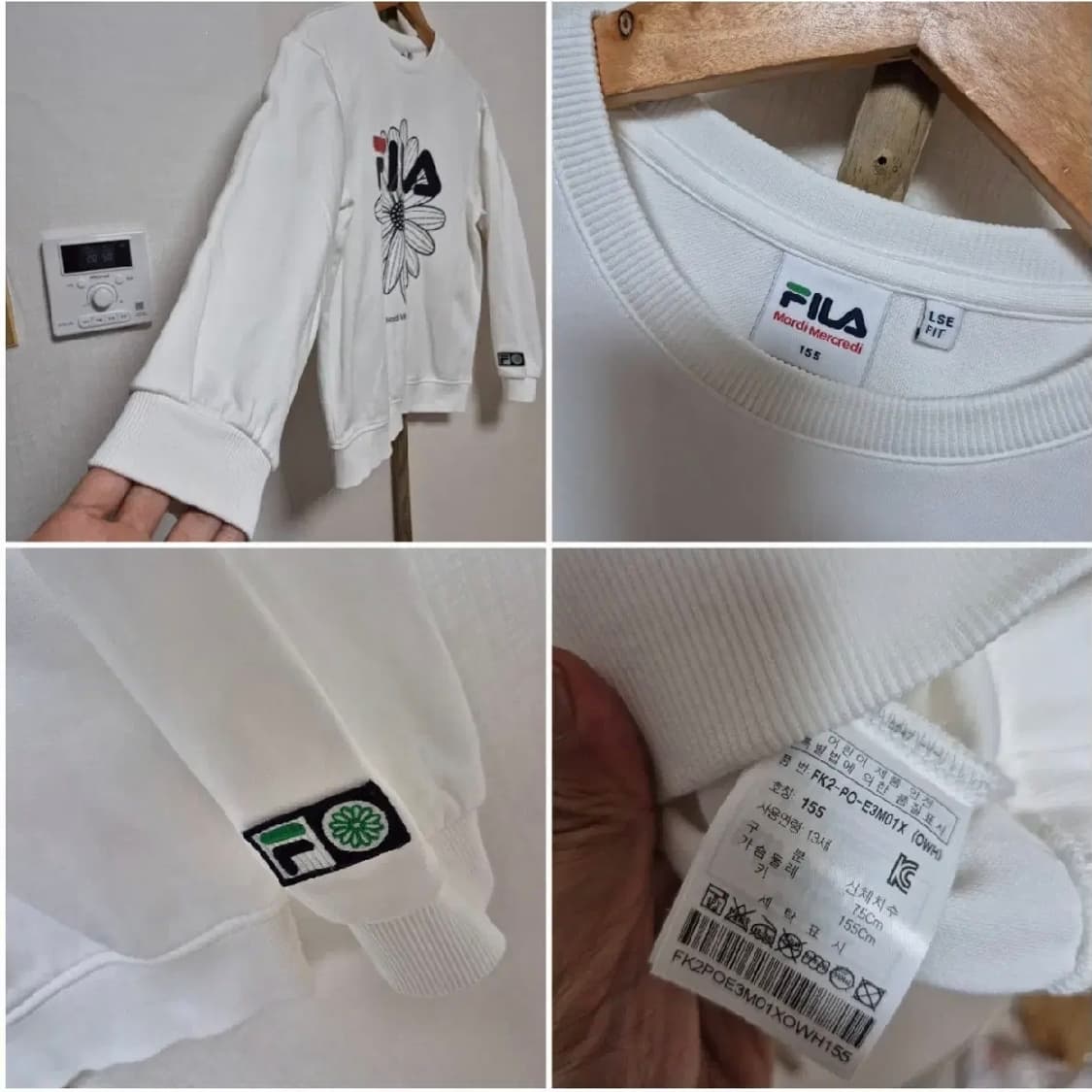 6만 s급 마르디 휠라FILA 콜라보 155 맨투맨 실측 성인s 상품이미지4