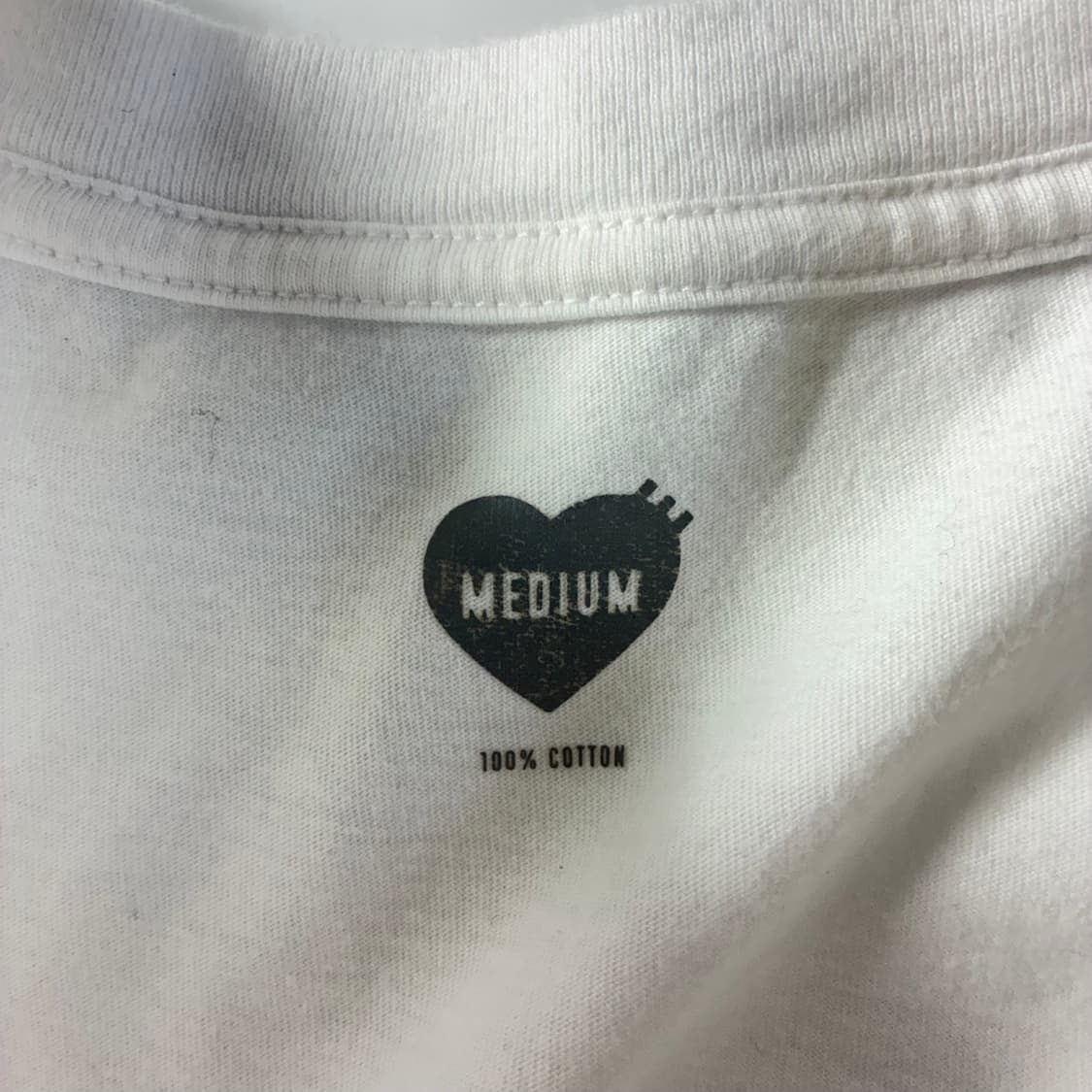 Human made  휴먼메이드 코튼 하트 포켓 화이트 반팔 티셔츠 상품이미지4