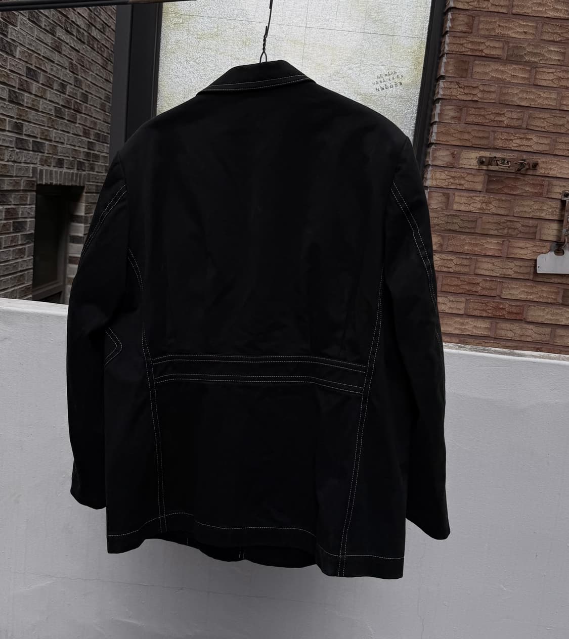 요지야마모토 몰스킨 비대칭 포켓 지퍼 스티치 블레이저 자켓 상품이미지10