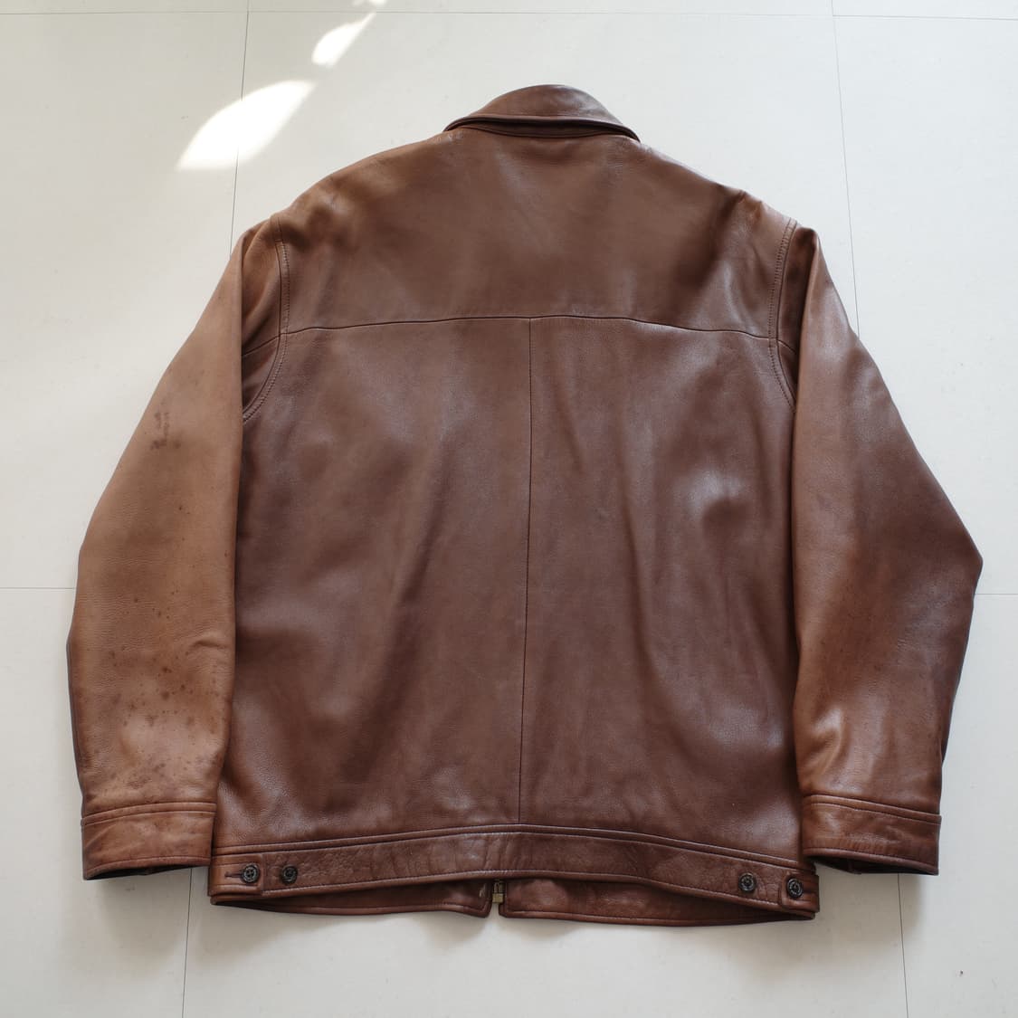 90s 폴로 레더 블루종 바라쿠타 베이포트 가죽 자켓 상품이미지9