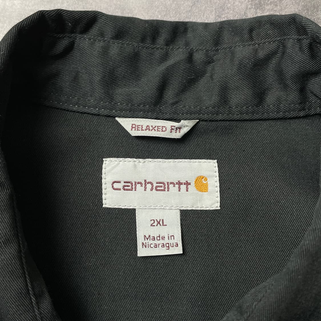 CARHARTT 칼하트 빈티지 블랙 코튼 워크셔츠 A00425 상품이미지9
