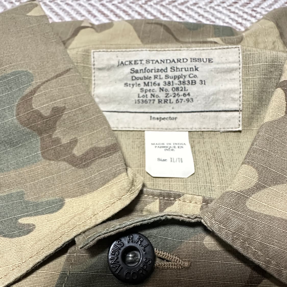 DOUBLE RL india made work shirt jacket 상품이미지3