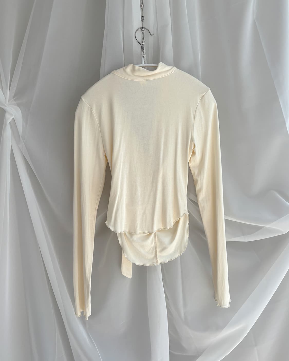 YRZS one rose shirring scarf t-shirts 상품이미지3
