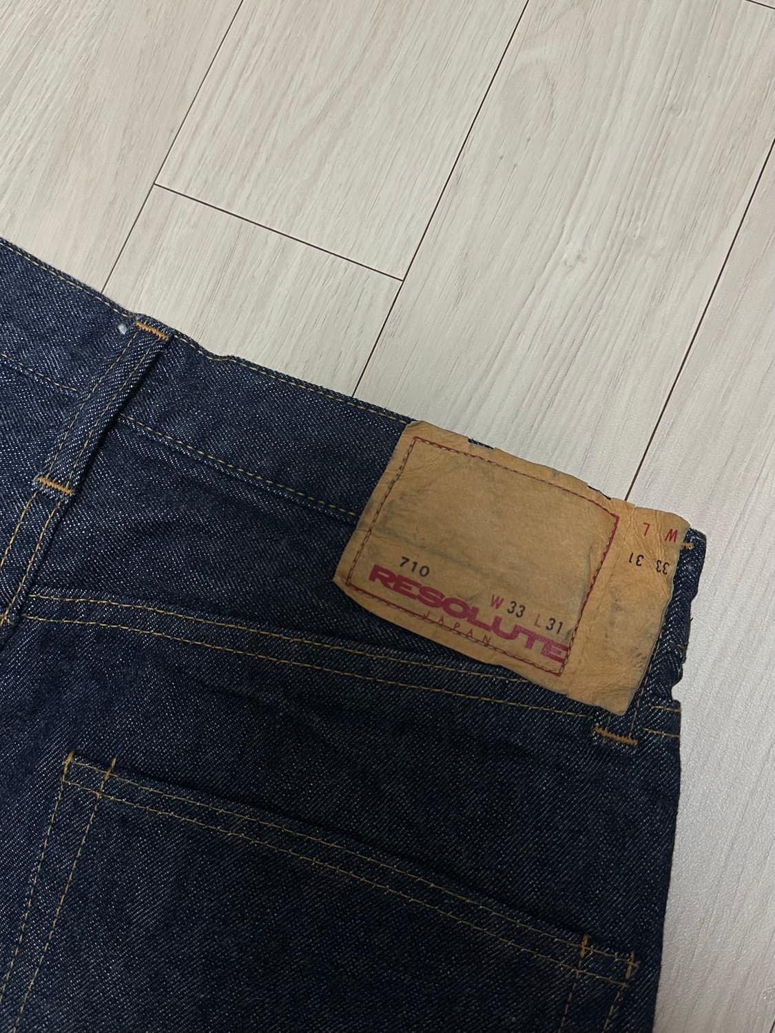 레졸루트 710 셀비지 데님 W33, L31 상품이미지1