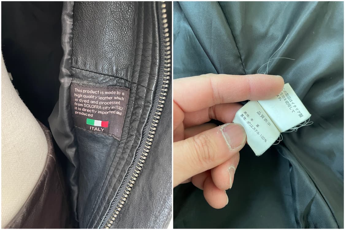 빈티지 이태리 하이넥 양가죽 레더 자켓  y2k goa J03925 상품이미지10