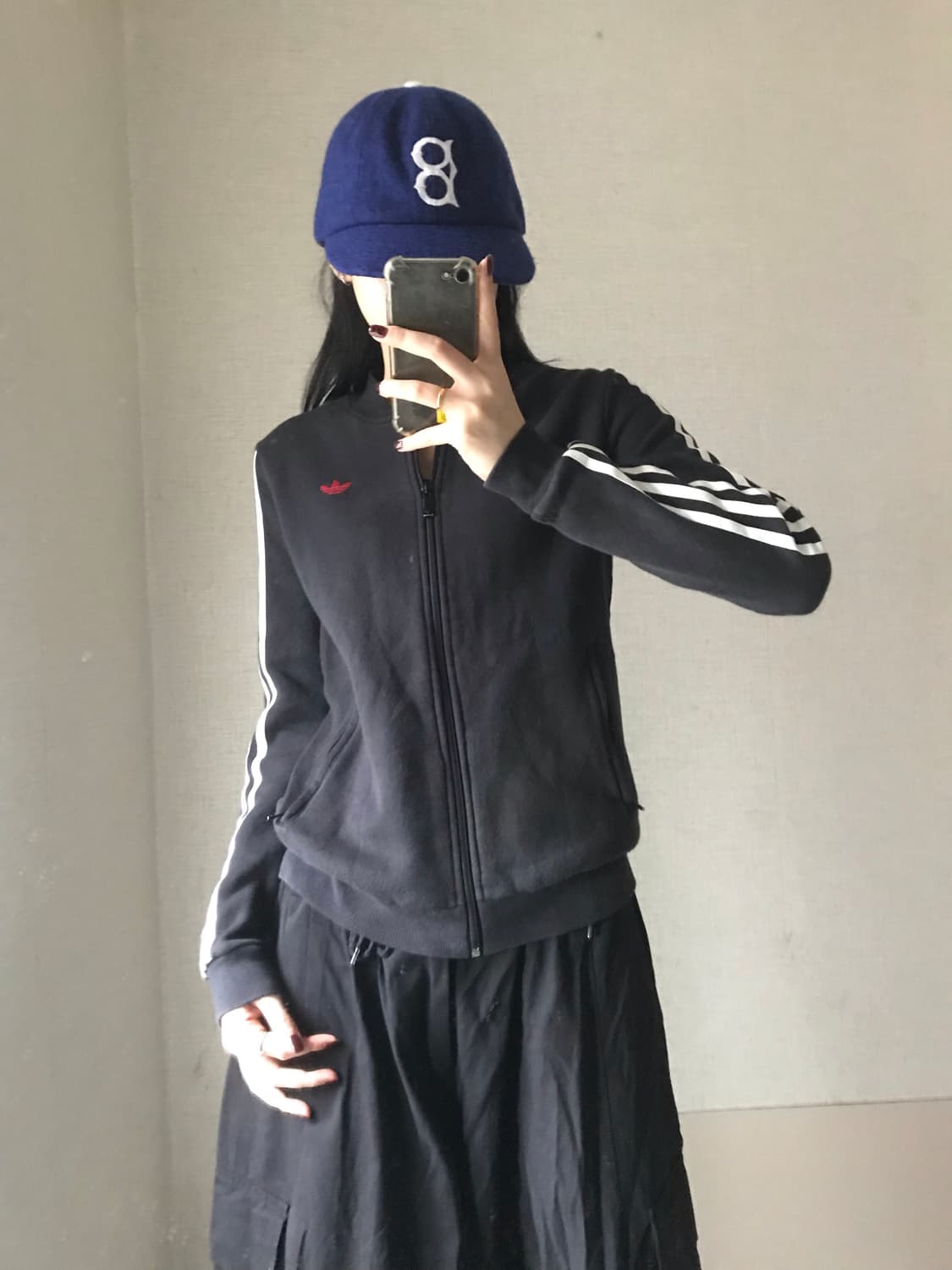 아디다스 백로고 블랙 스웻 집업 상품이미지4