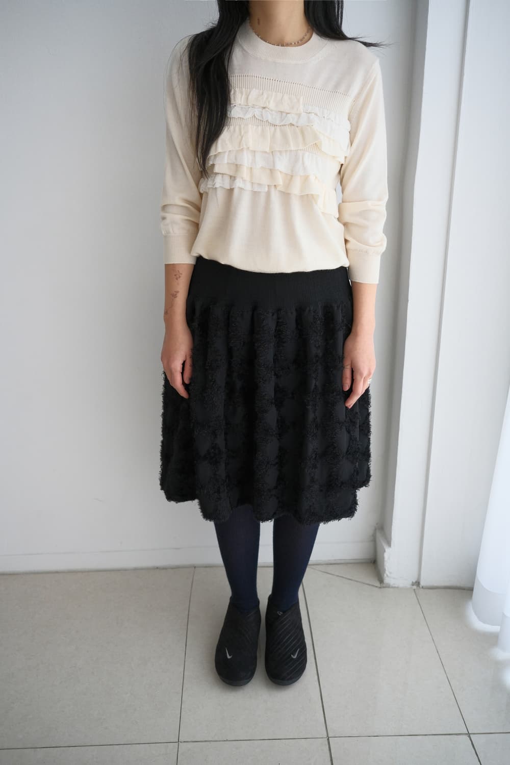 Frill knit top 상품이미지1