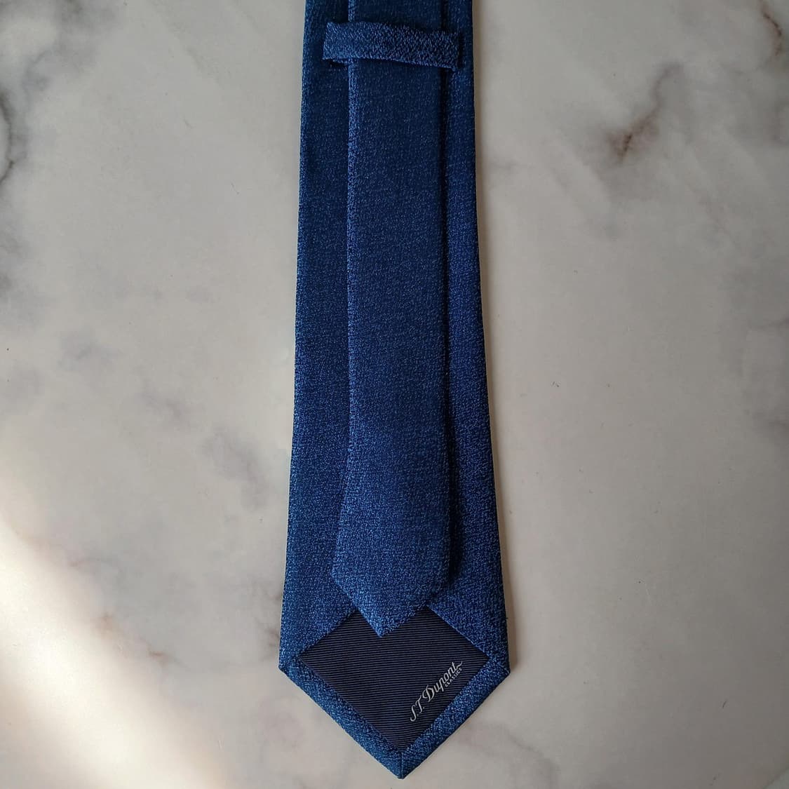 에스.티. 듀퐁 실크 블루 넥타이 8.2cm S~A+등급 e915 상품이미지8