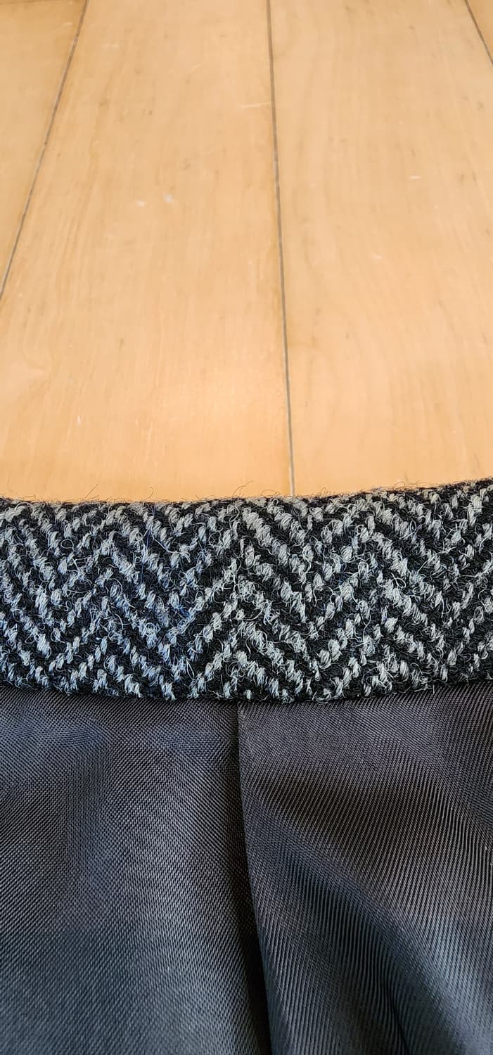 해리스트위드 헤링본 진그레이 모직자켓 L 상품이미지9