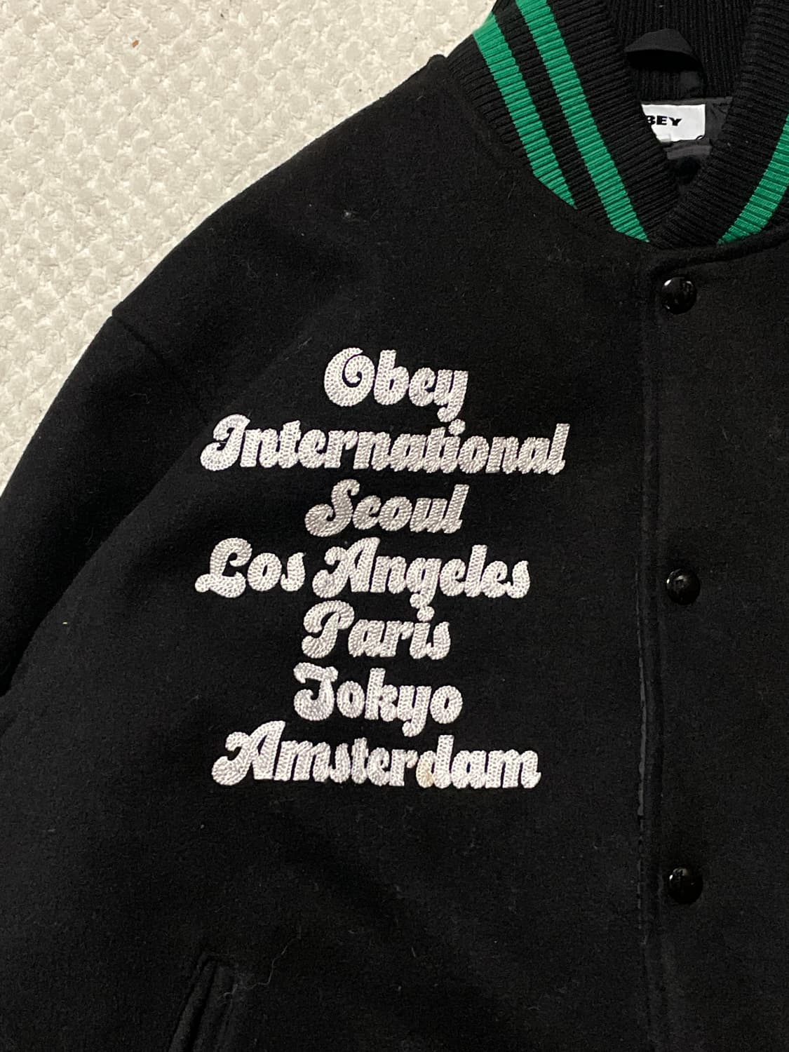 OBEY 오베이 암스테르담 인터내셔널 바시티 스타디움 자켓 상품이미지6