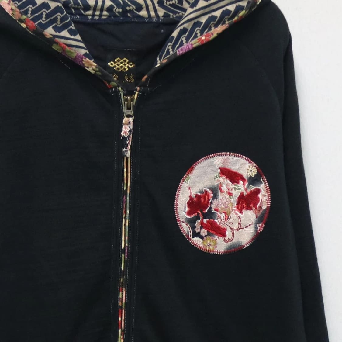 MIYABI MUSUBI 패턴 포인트 후드집업 60375 상품이미지5