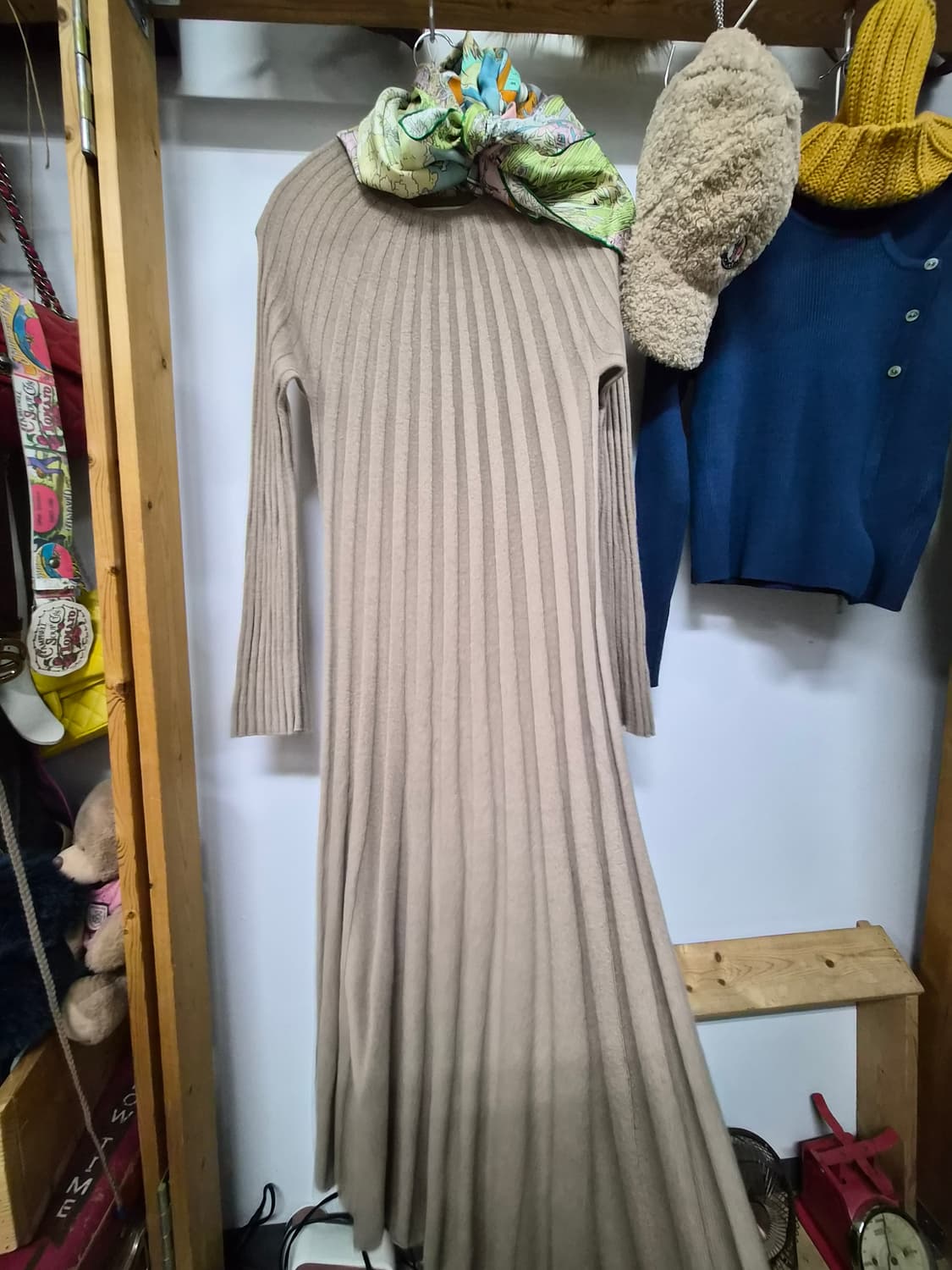 afterglow  캐시미어 골지 니트 원피스 상품이미지1