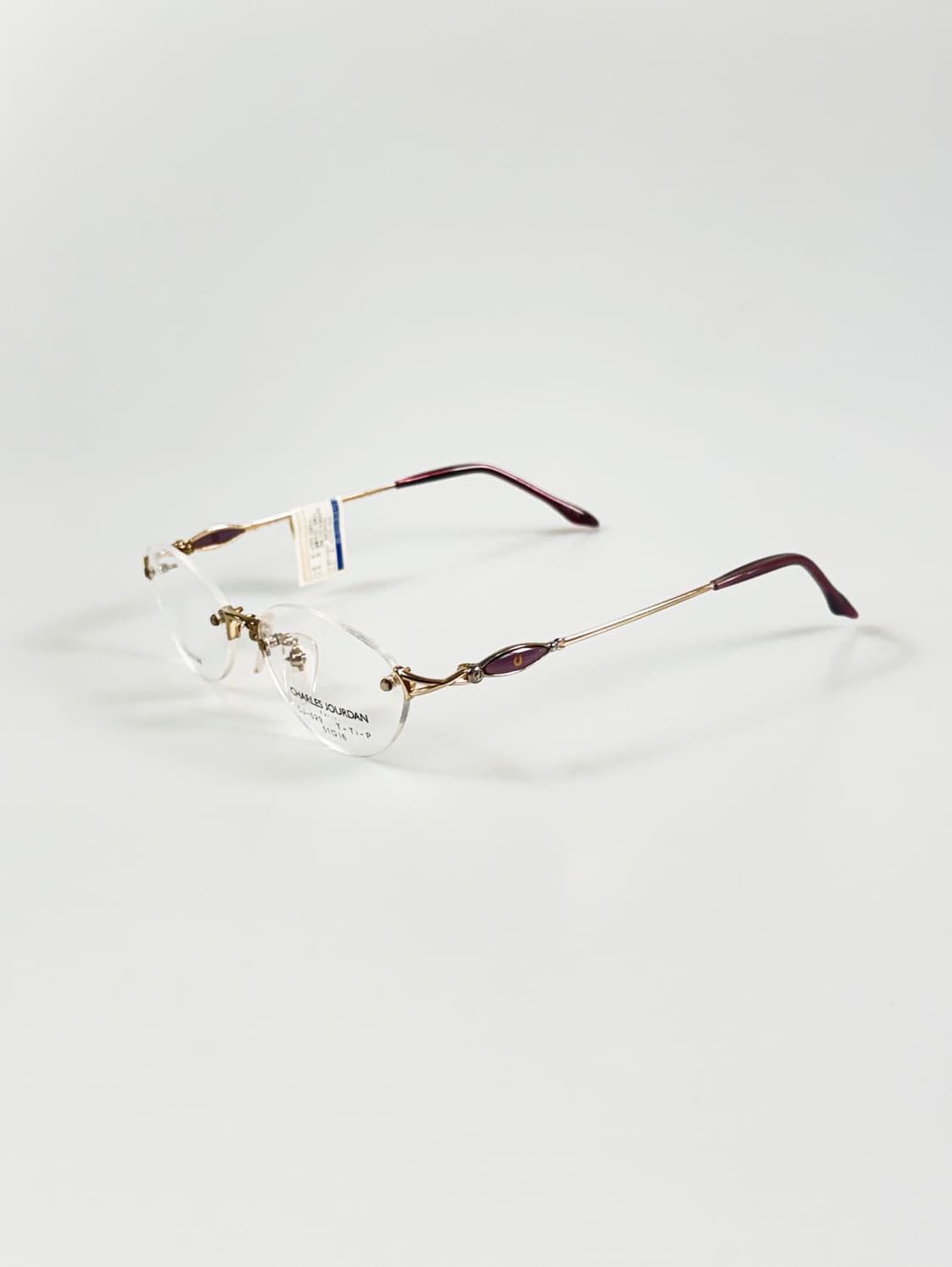 CHARLES JOURDAN 골드 티타늄 무테 오벌 빈티지 안경 상품이미지3