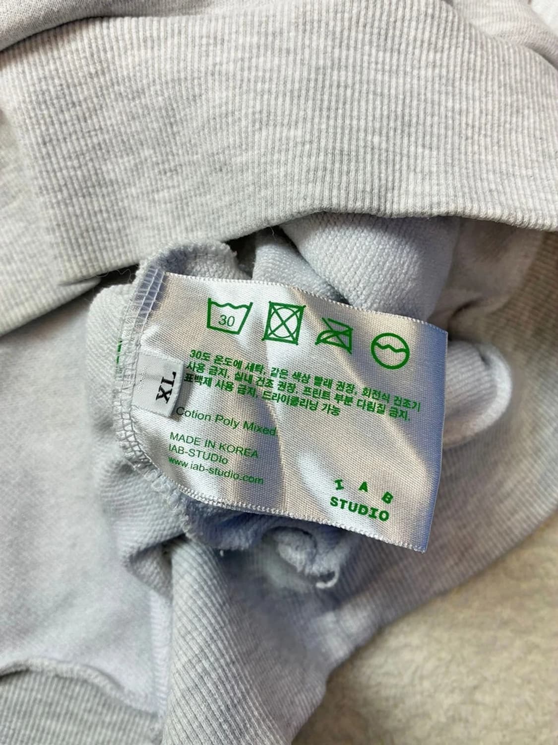 아이앱스튜디오 멜란지 그레이 로고 후드티 PN5788 상품이미지10