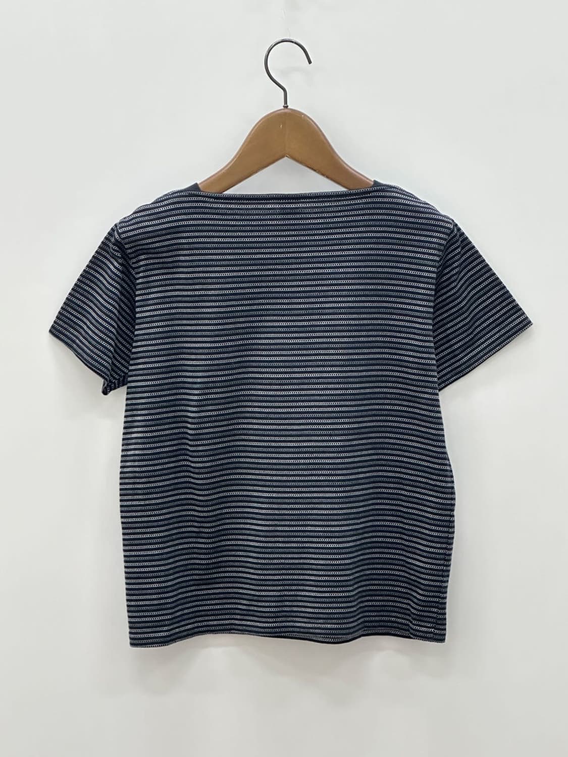 courreges / 꾸레쥬 스트라이프 스퀘어넥 반팔 티셔츠  상품이미지4