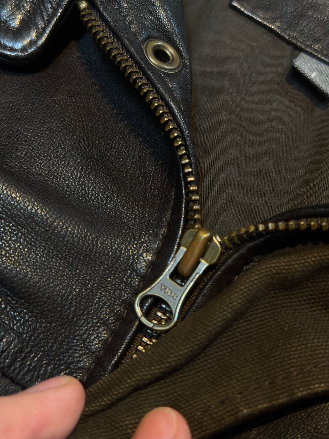 돌체앤가바나맛 빈티지 멀티포켓 램스킨 가죽자켓 브라운 상품이미지4