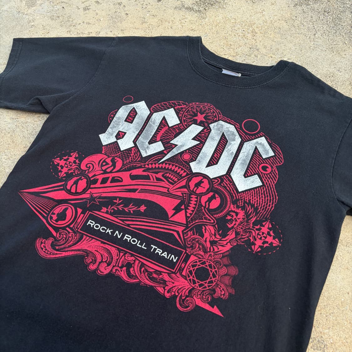 00s AC/DC Black Ice 투어 빈티지 반팔티 M 상품이미지4