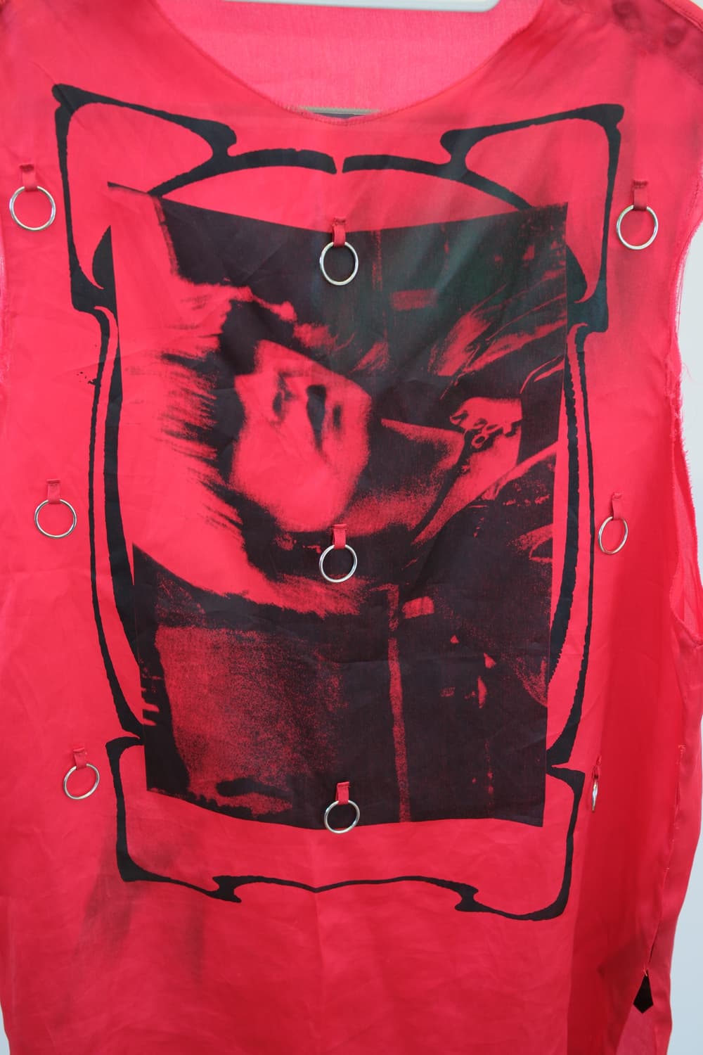 라프시몬스 RAF SIMONS SS19 레드 나일론 슬리브리스 셔츠 48 상품이미지2