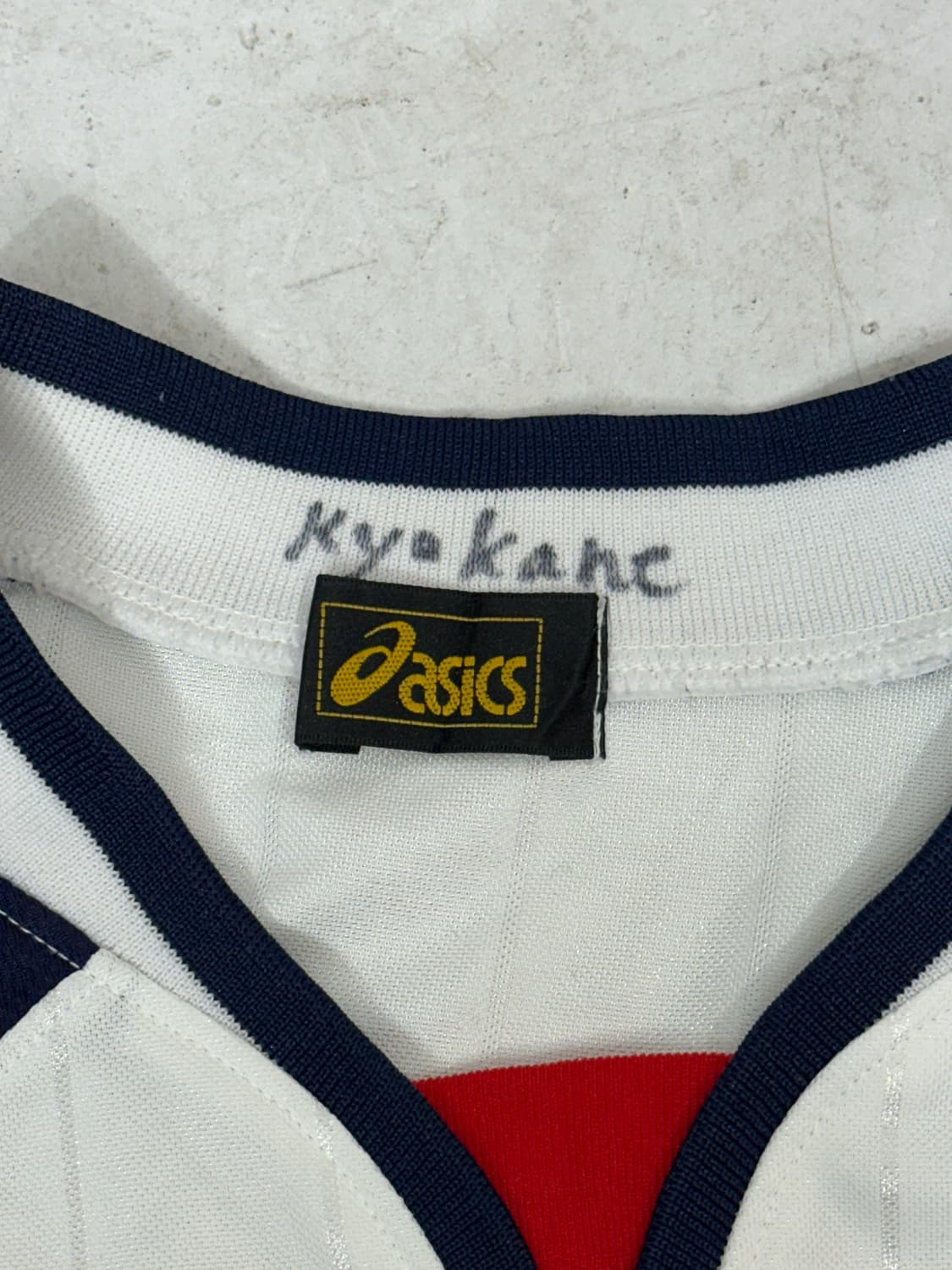 아식스 화이트 일본판 축구 빅 로고 웜업 슬리브 맨투맨  상품이미지7