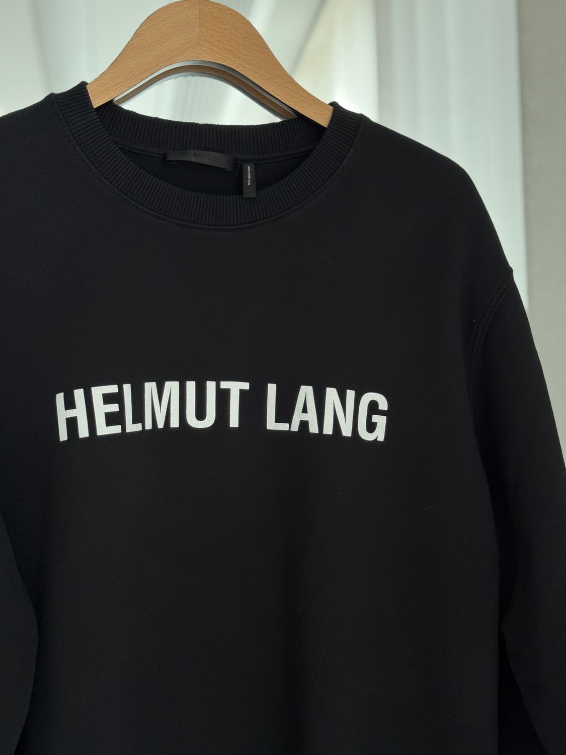 🖤 헬무트랭(Helmut Lang) 블랙 크루넥 맨투맨 상품이미지4