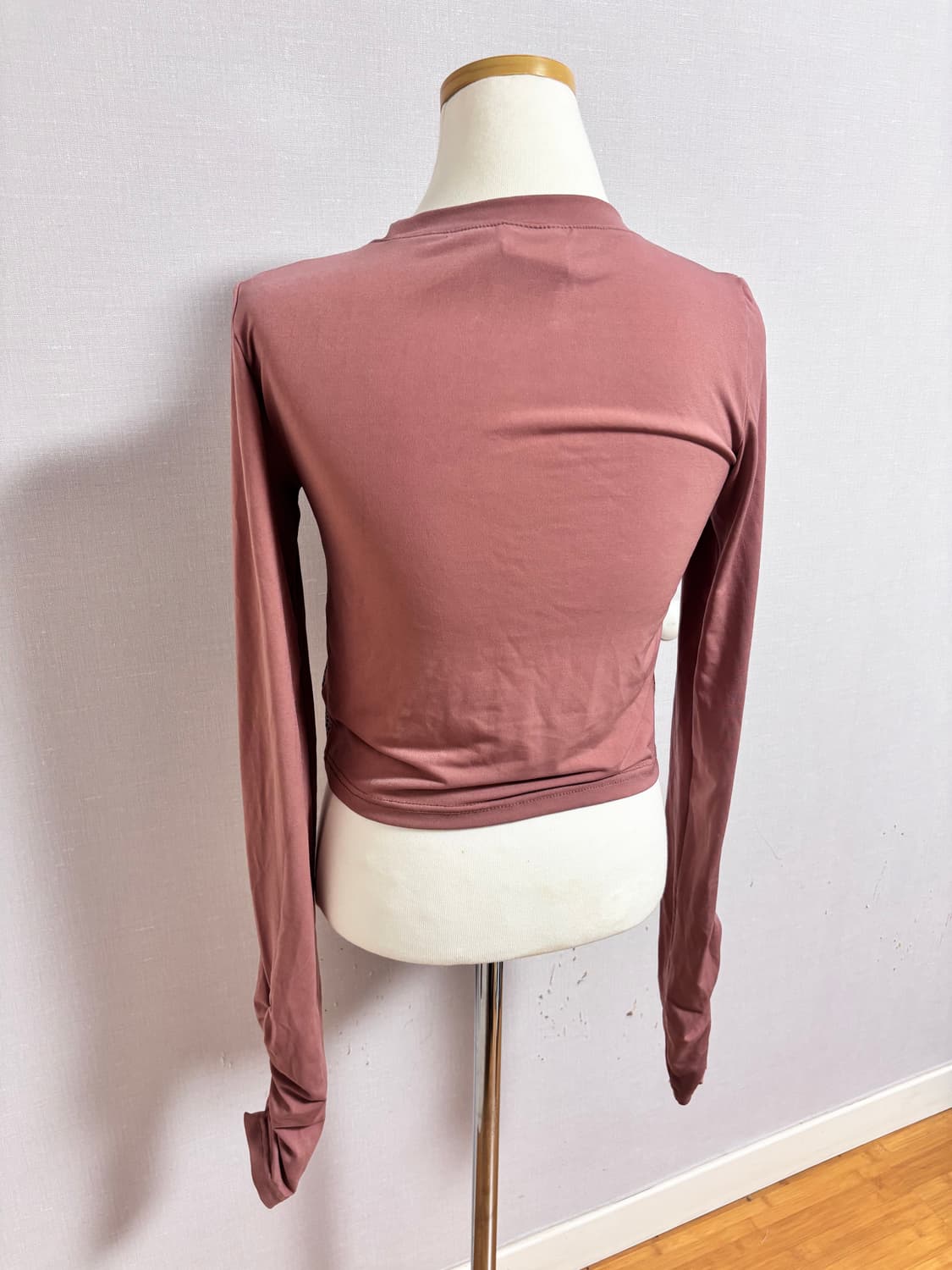 Badee 배디 셔링 티셔츠 탑 HALFTONE MESH SHIRRING 상품이미지4